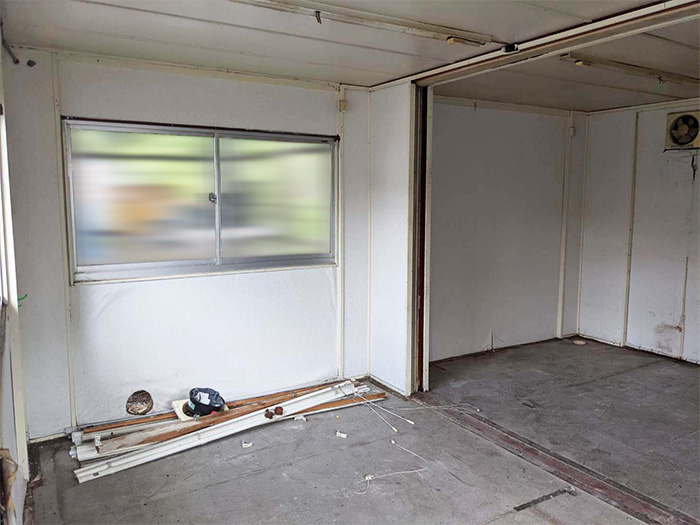 改修前のユニットハウス