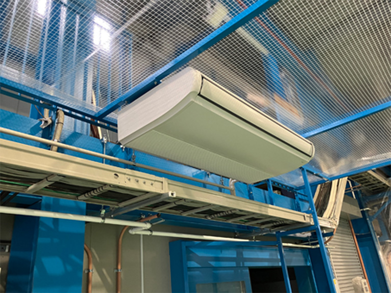 設置完了後の空調設備の画像